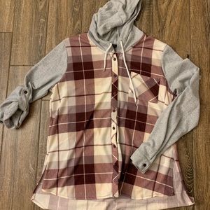 Flannel sweatshirt